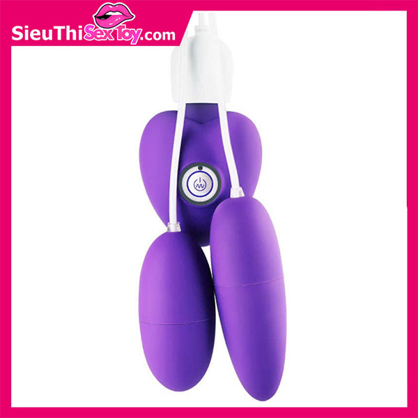 Bộ trứng rung hai đầu tím MizzZee 20 chế độ