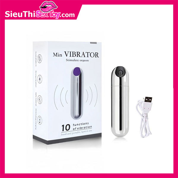 Trứng rung mini hình viên đạn 10 chế độ, sạc pin