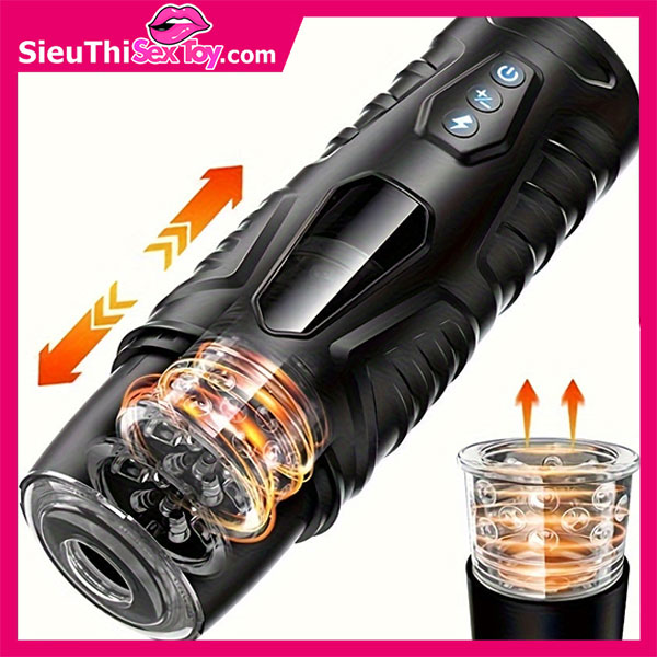 Âm đạo giả Darth Vader rung thụt xoay tự động