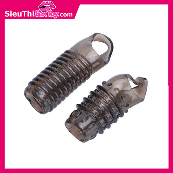 Bộ 2 bao cao su đôn dên hở đầu có quai đeo