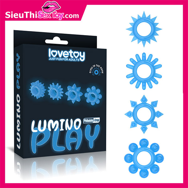 Bộ 4 vòng cockring phát sáng Lovetoy Lumino Play